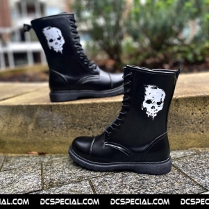 Knightsbridge Boots Dark Creationz DC '10-Hole Skull'