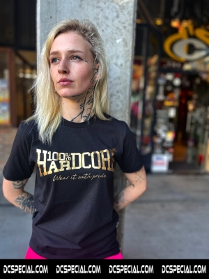 100% Hardcore Ladies T-shirt 'Essential Gold'