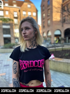100% Hardcore Ladies Croptop 'Essential Pink'
