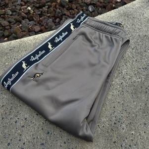 Australian Training Pants 'Iron/Black Double Zipped'