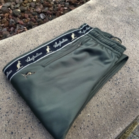 Australian Trainingsbroek 'Army Green/Black Double Zipped'