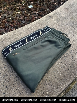 Australian Pantalon De Survêtement 'Army Green/Black Double Zipped'