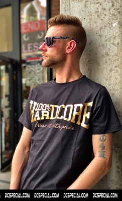 100% Hardcore T-shirt 'Essential Black/Gold'