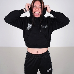 100% Hardcore Cropped Hooded Sweater 'Essential Rage Black'