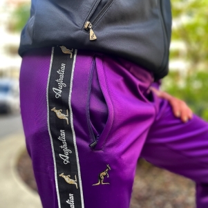 Australian Training Pants 'Violet/Black Double Zipped 3.0'