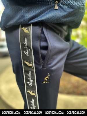 Australian Pantalon De Survêtement 'Blue Navy/Black Double Zipped 3.0'