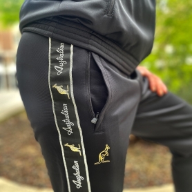 Australian Training Pants 'Black/Black Double Zipped 3.0'