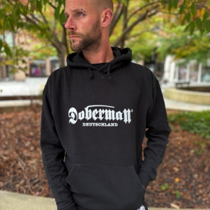 Doberman Hooded Sweater 'These Colours Don't Run'