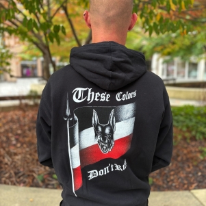 Doberman Hooded Sweater 'These Colours Don't Run'