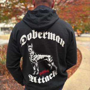Doberman Hooded Sweater 'Attack'
