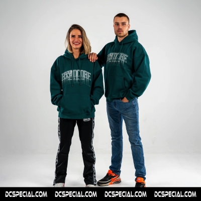 100% Hardcore Oversized Hooded Sweater 'Faded Teal'