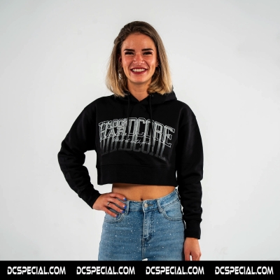 100% Hardcore Cropped Hooded Sweater 'Faded'