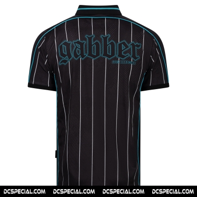 100% Hardcore Soccer Shirt 'Gabber Striped Turquoise'