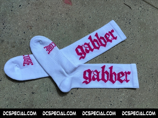100% Hardcore Socks 'Gabber White/Pink'