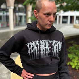 100% Hardcore Cropped Hooded Sweater 'Faded'