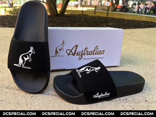 Australian Pantoufles 'Black/White'