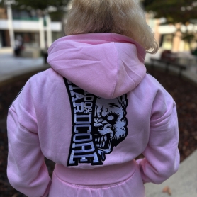 100% Hardcore Cropped Hooded Sweater 'Branded Rage Pink'