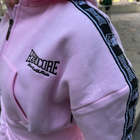 100% Hardcore Cropped Hooded Sweater 'Branded Rage Pink'