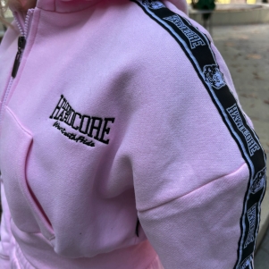 100% Hardcore Cropped Hooded Sweater 'Branded Rage Pink'
