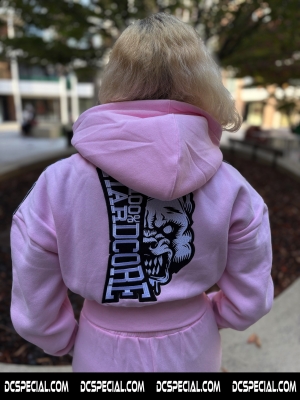 100% Hardcore Cropped Hooded Sweater 'Branded Rage Pink'