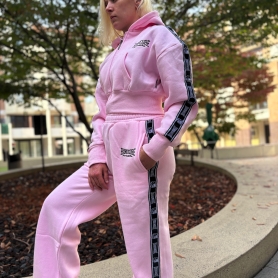 100% Hardcore Pantalon de jogging femme coupe droite 'Essential Pink'