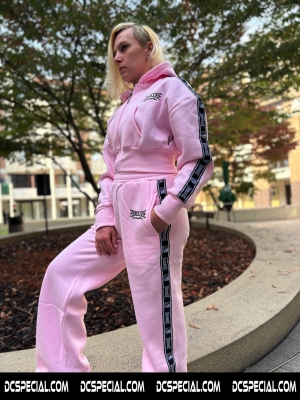 100% Hardcore Pantalon de jogging femme coupe droite 'Essential Pink'