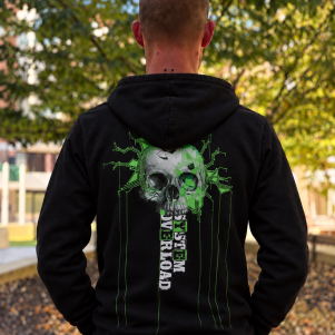 System Overload Hooded Sweater 'System Overload X 100% Hardcore Skull'