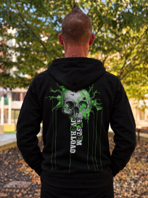 System Overload Hooded Sweater 'System Overload X 100% Hardcore Skull'
