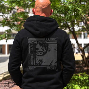 Drokz Hooded Sweater 'I Stay Hardcore Black'