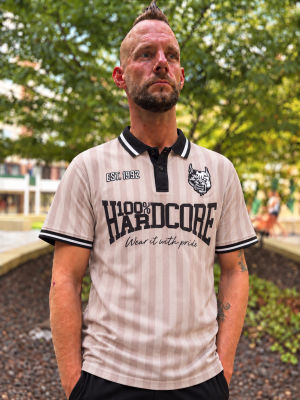 100% Hardcore Voetbalshirt 'Classic Striped Sand'