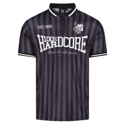 100% Hardcore Voetbalshirt 'Classic Striped Black'