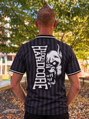 100% Hardcore Voetbalshirt 'Classic Striped Black'